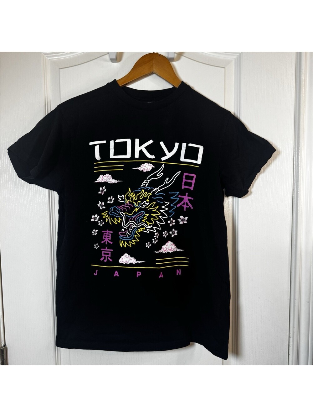 Japanese Tokyo Dragon Asian Inspo Neon retro 80’s style Unisex T-shirt Phatcat M
